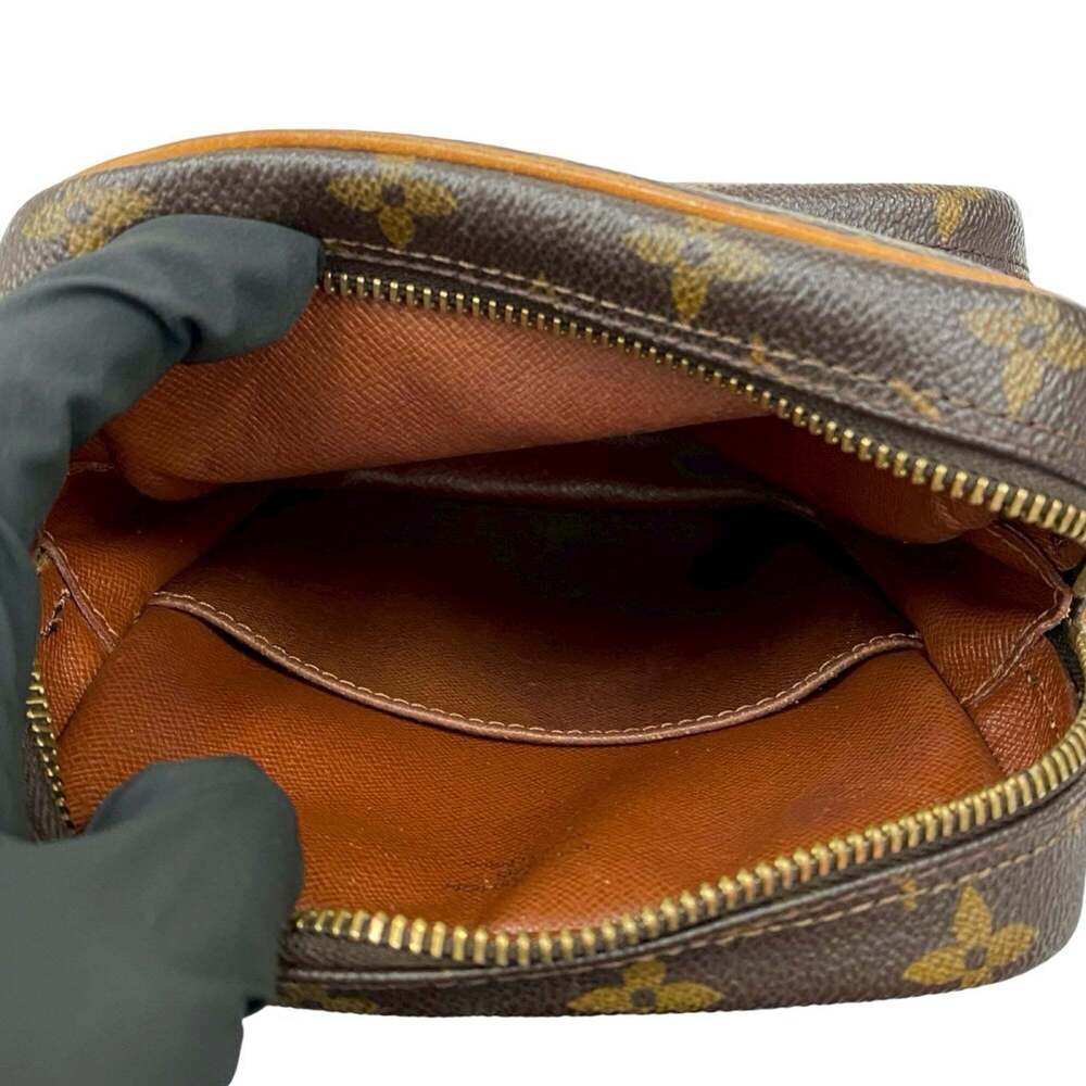 LOUIS VUITTON Authentic Brown Monogram Leather Pochette Shoulder Bag - Picture 9 of 10